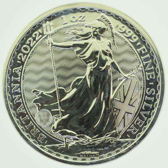 2022 U.K. 2 Pound 1 oz .999 Fine Silver Britannia