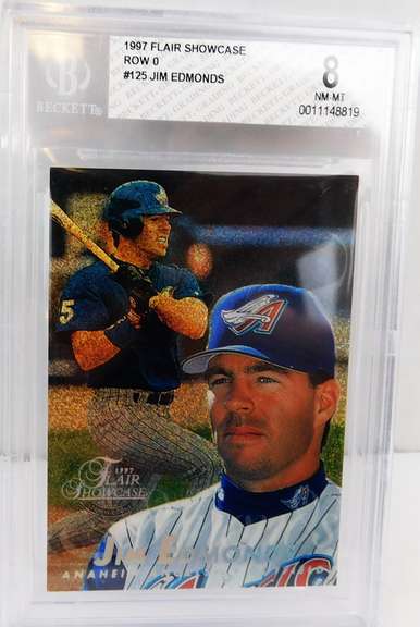 Jim Edmons Graded 8NM Baseball Card