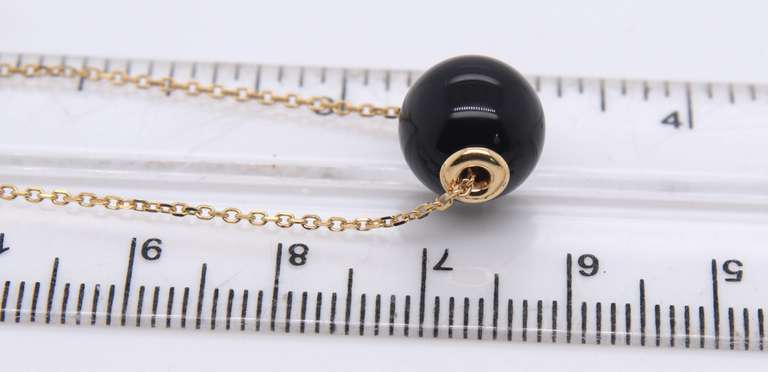 Trendy Effy Yellow Gold Black Onyx Ball Bracelet