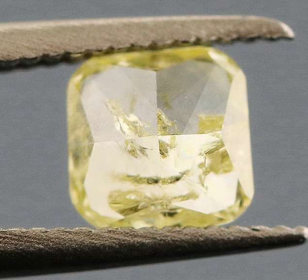 Stunning .33ct cushion cut yellow Diamond
