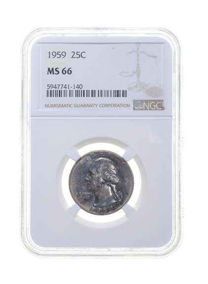 MS66 1959 Washington Quarter - Graded NGC