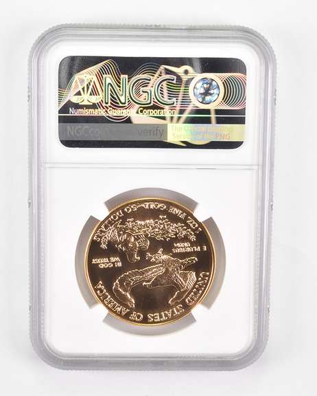 MS70 1998 $50 American Gold Eagle - Graded NGC
