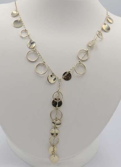 Sterling Silver Dangle Lariat Necklace