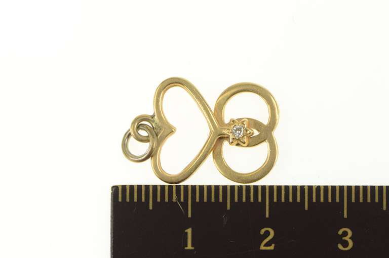 14K Yellow Gold Heart Ring Marriage Star of David Charm/Pendant