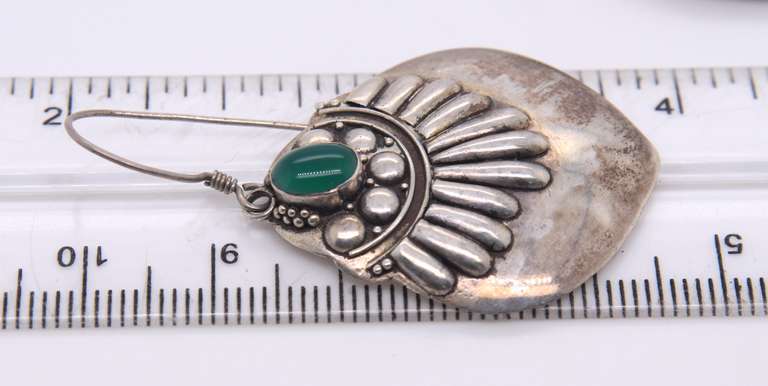 Vintage Sterling Silver Turquoise Dangle Earrings
