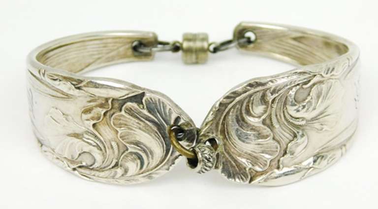 Wonderful Antique Silverplate Bracelet, Mono K