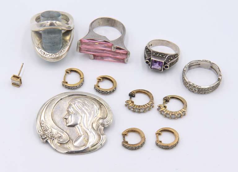 Vintage Group Lot of Vintage Sterling Silver Signed Jewelry