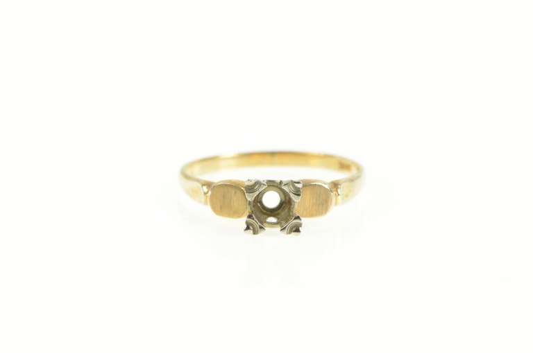 14K Yellow Gold Vintage NOS 1950's 3.75mm Engagement Setting Ring