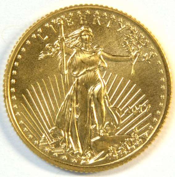 Pristine-perfect Super Gem BU 2017 $1 American Gold Eagle coin