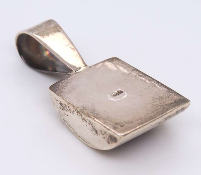 Vintage Sterling Silver Coral Pendant