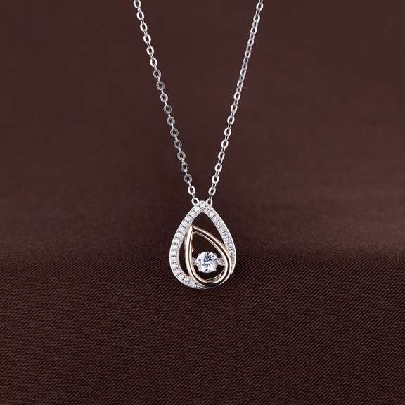 TWO TONE ROSE GOLD PENDANT