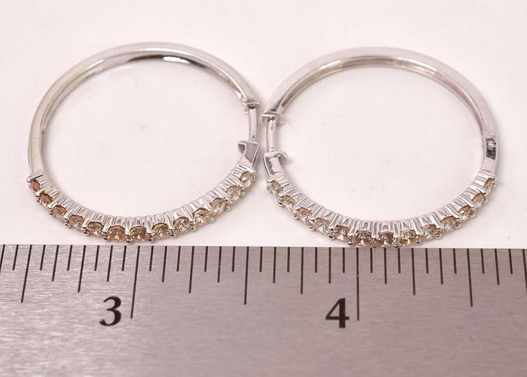 Magnificent Approx. 1.20CTW Diamond Earrings in 14K White Gold