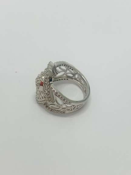 GORGEOUS BIG VINTAGE TWO TONE RING