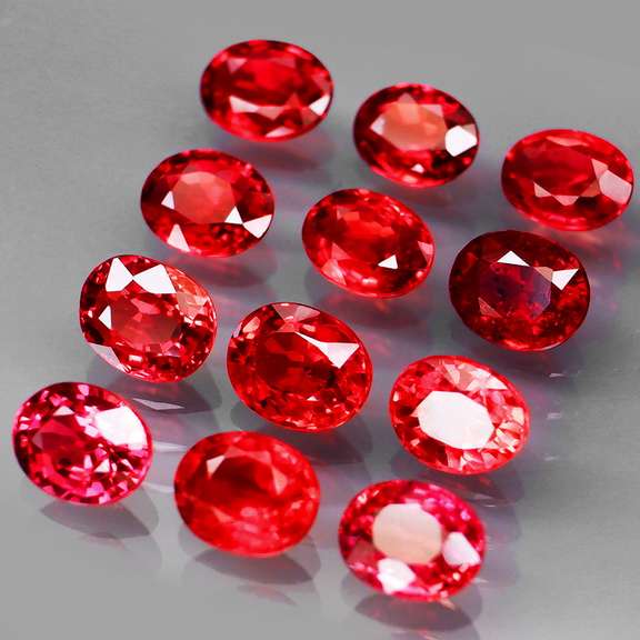 Lovely 4.15ct imperial red Songean Sapphire set