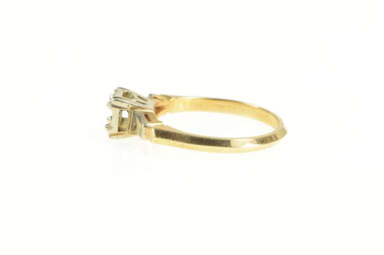 14K Yellow Gold 3.3mm Vintage NOS 1950's Engagement Setting Ring