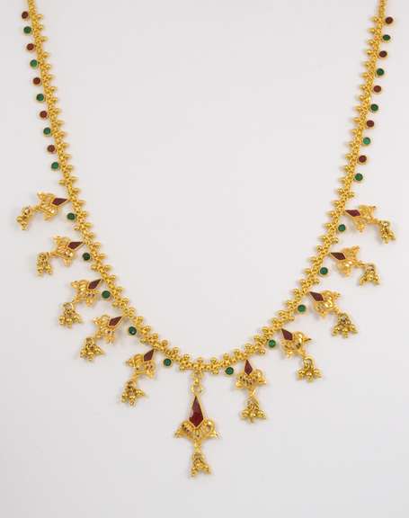 Exciting 22k Necklace with enamel