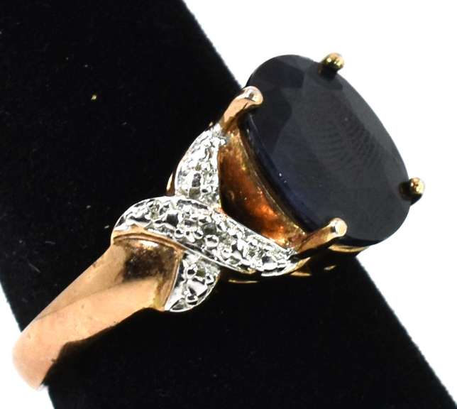 Vermeil Sapphire RIng With Silver Accents