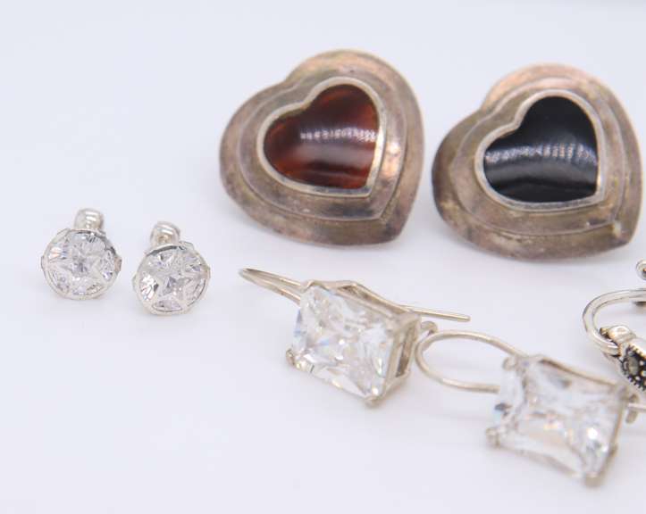 Vintage 925 Sterling Silver Lot of Earrings