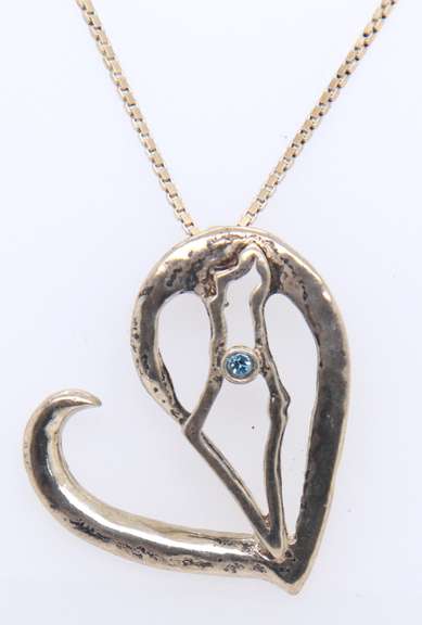 Vintage Sterling Silver Heart Shaped on Chain