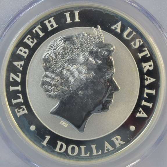 Flawless 2014-P Australia Silver $1. PCGS MS70 John Mercanti signed