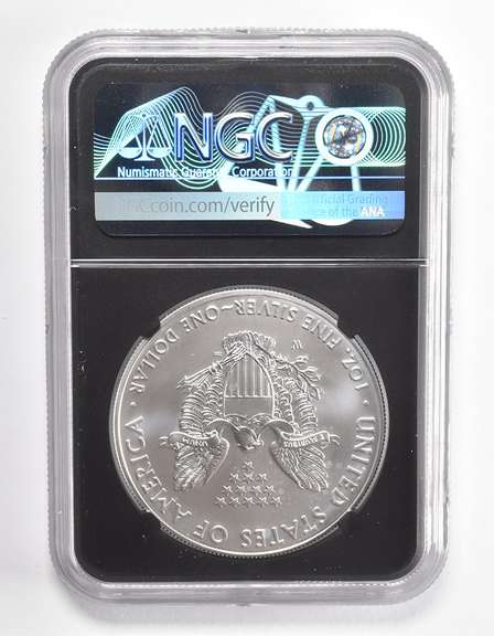 MS70 2019-W Burnished Silver Eagle FDOI Philadelphia Signed - NGC