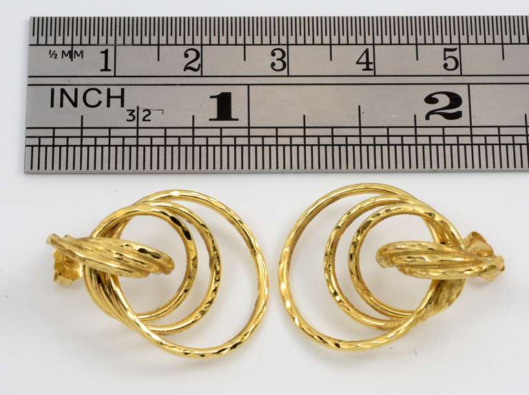 Pretty Triple Hoop Earrings