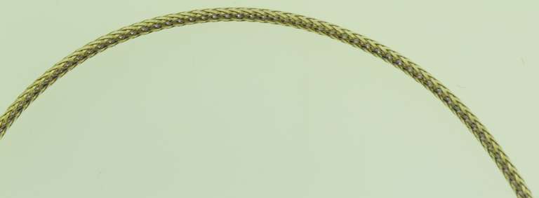 Sterling Silver Woven Basket Design Pendant With Italian Snake Collar Necklace