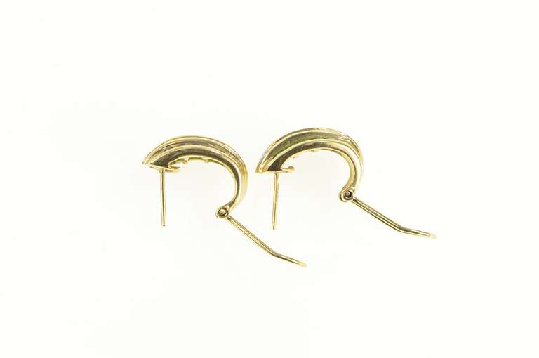 10K Yellow Gold 1.07 Ctw Diamond Emerald Ruby Sapphire Earrings