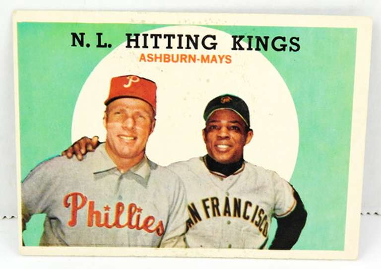 N.L. Hitting Kings, Ashburn & Mays Baseball Card