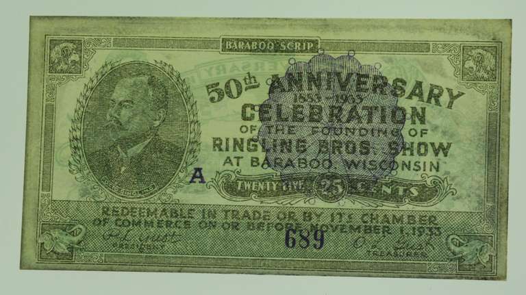 1933 50th Anniversary Baraboo Wisconsin Ringling Bros. Fine