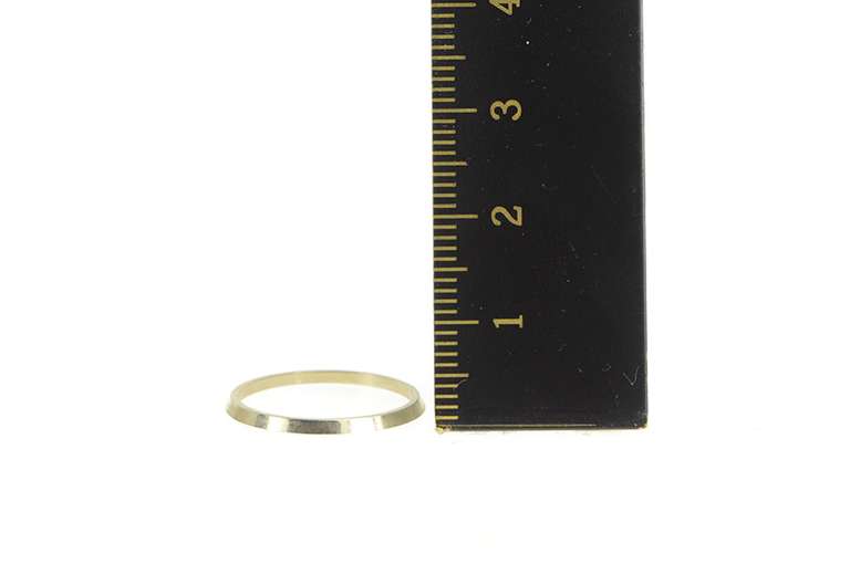 14K White Gold Vintage NOS 1950's Plain Simple Grooved Band Ring