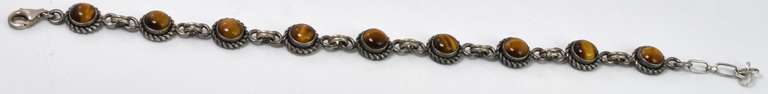Sterling Silver Tiger's Eye Bracelet