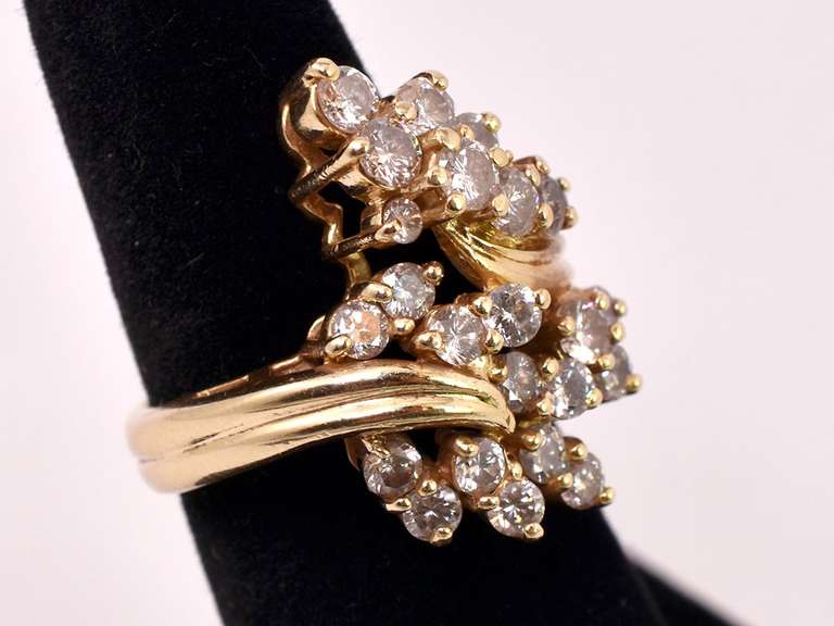Fantastic Freestyle Diamond Ring in 14K Yellow Gold