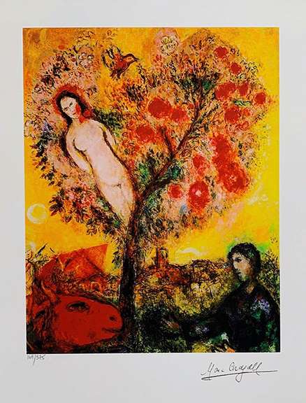 Marc Chagall, TREE OVER VILLAGE