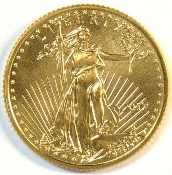 Pristine-perfect Super Gem BU 2017 $1 American Gold Eagle coin