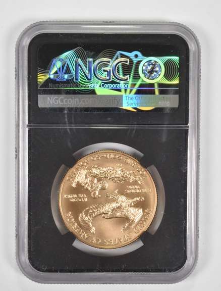 MS70 2020-W $50 Burnished Gold Eagle 1 Oz .999 Gold - Signed - NGC