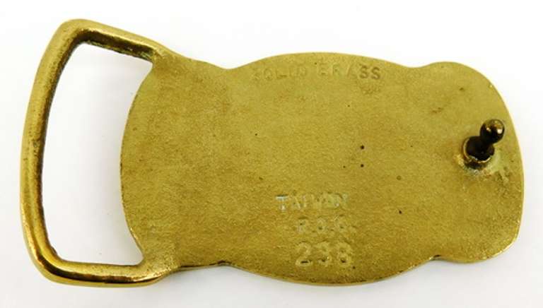 Vintage Alaska Corrections Solid Brass Belt Buckle