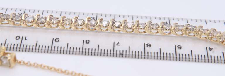 Powerful Yellow Gold III Set Diamond Bracelet