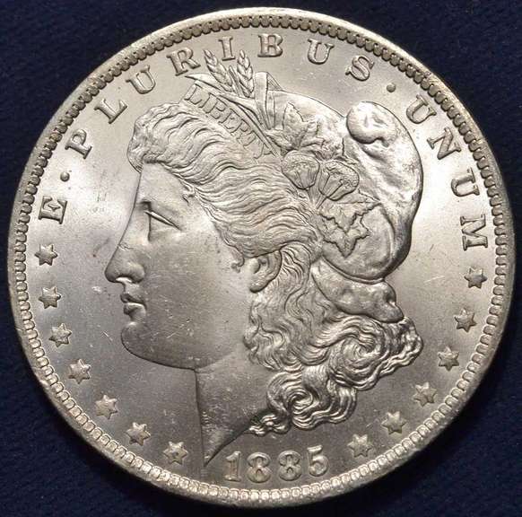 1885-O Morgan Silver Dollar, BU.
