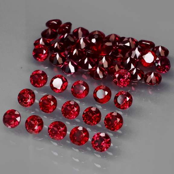 Premium diamond cut 6.73ct Rhodolite Garnet set