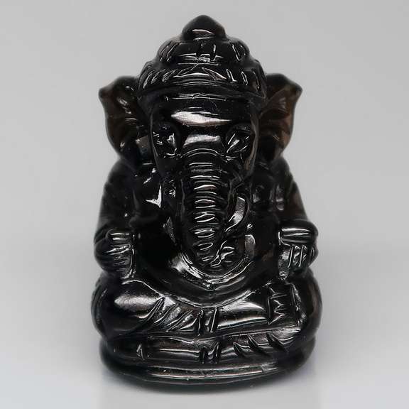 Detailed 26.25ct Tektite carving