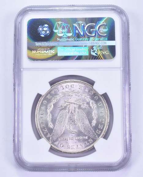 BU 1883-CC Morgan Silver Dollar Denver ANA 2017 Signed Harrison - NGC