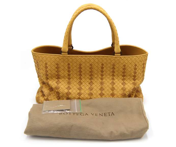 Bottega Veneta Intrecciato Millano Mustard Tote