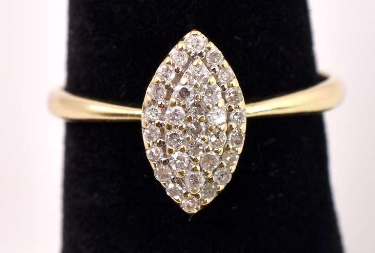 Delightful Diamond Cluster Ring in Yellow Gold