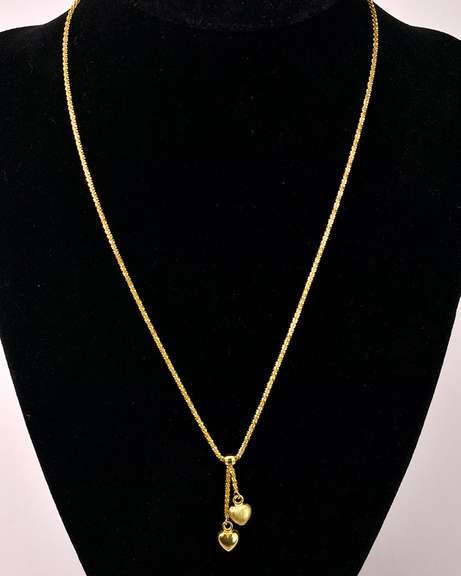 Fantastic Heart Pendant Necklace in Yellow Gold