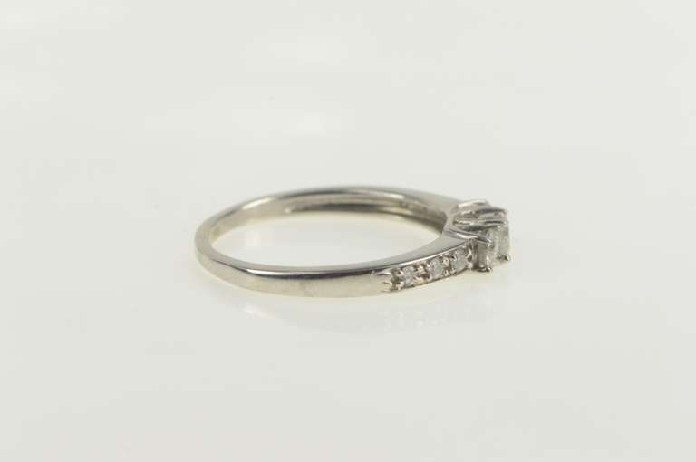 14K White Gold 0.50 Ctw Classic Diamond Engagement Ring