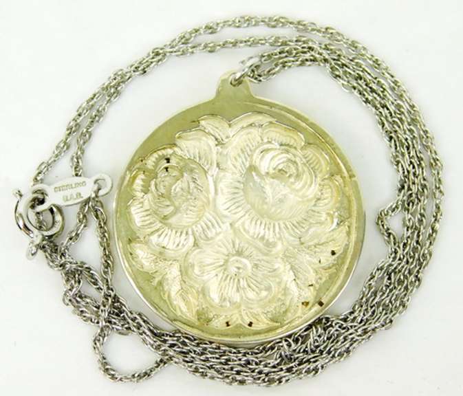 Vintage S. Kirk & Sons Sterling Repousse Necklace