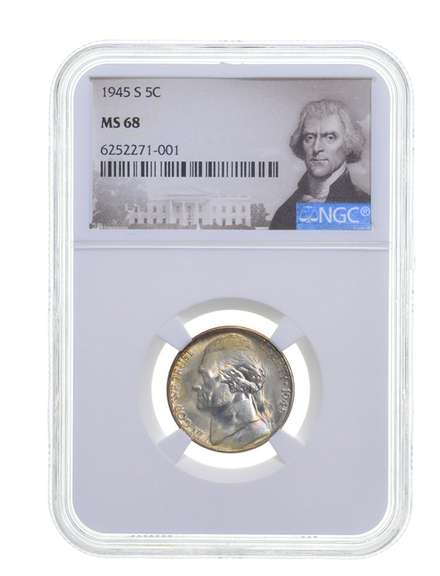 MS68 1945-S Jefferson Nickel - Graded NGC