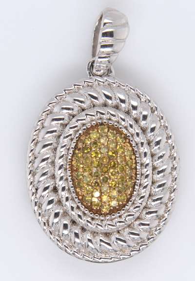 925 Sterling Silver Diamond Pendant