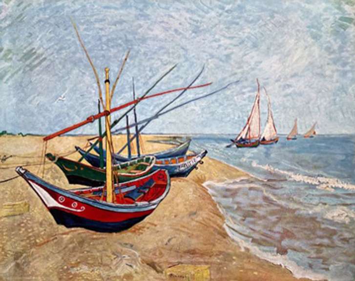 Vincent Van Gogh, Fishing Boats on the Beach